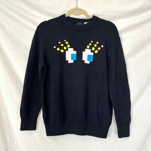 H&M x Pac-Man Collaboration Black Knit Sweater S